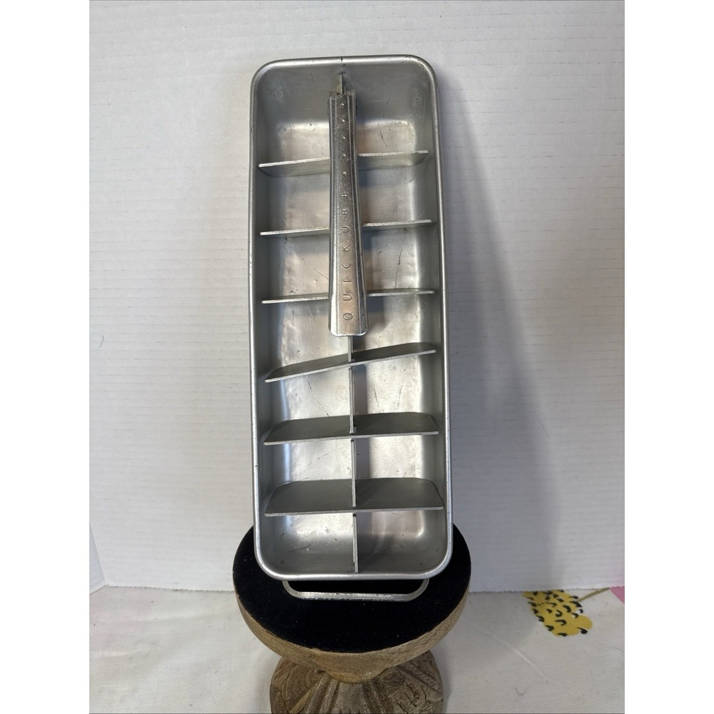 Vintage Aluminum FRIGIDAIRE Quickube Ice Cube Tray Metal